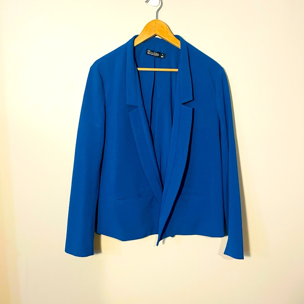 Bright blue blazer